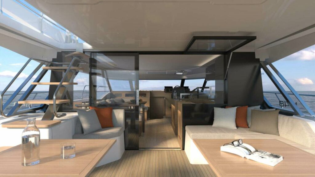 Luxury boat upholstery